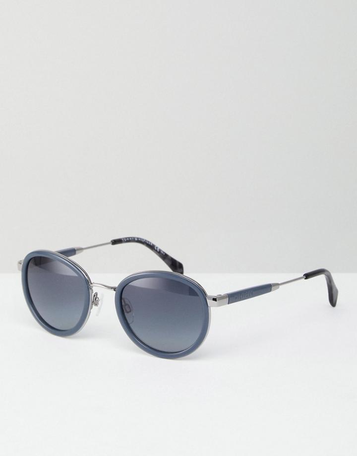 Tommy Hilfiger Gray Frame Sunglasses With Faded Lens - Gray