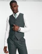Noak 'camden' Skinny Vest In Forest Green With Two-way Stretch