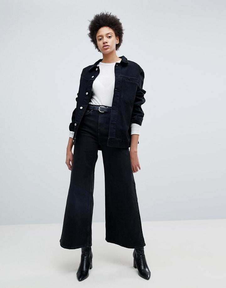 Weekday Ace Wide Leg Jeans - Black