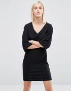 Asos Mini T-shirt Dress With Kimono Sleeve - Black