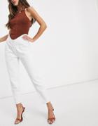 Lioness Denim Jeans In Cream-white