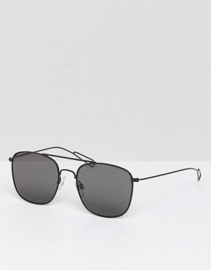 Weekday Cargo Squared Sunglasses - Black