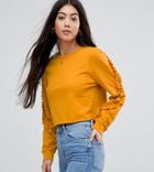Miss Selfridge Petite Ruffle Sweater - Yellow