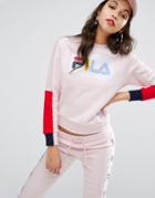 Fila Relaxed Sweatshirt With Deconstructed Sleeves - Pink