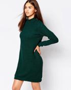 Minimum Long Sleeve Sweater Dress - Green