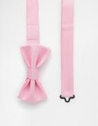 Devils Advocate Plain Bow Tie In Pale Pink - Pink