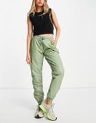 Muubaa Resh Leather Sweatpants In Sage Green - Part Of A Set
