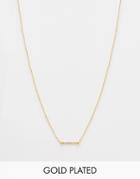 Luv Aj Pave Barbell Charm Necklace - Gold