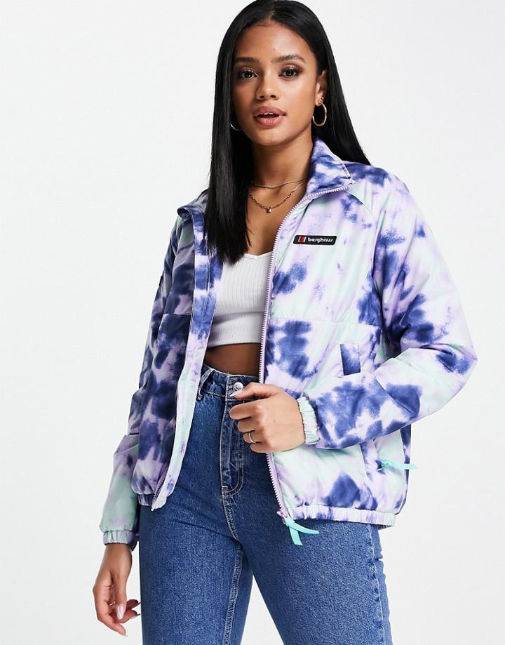 Berghaus Paviark Jacket In Purple Tie Dye