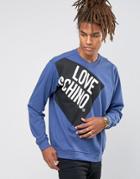 Love Moschino Side Logo Sweater - Blue