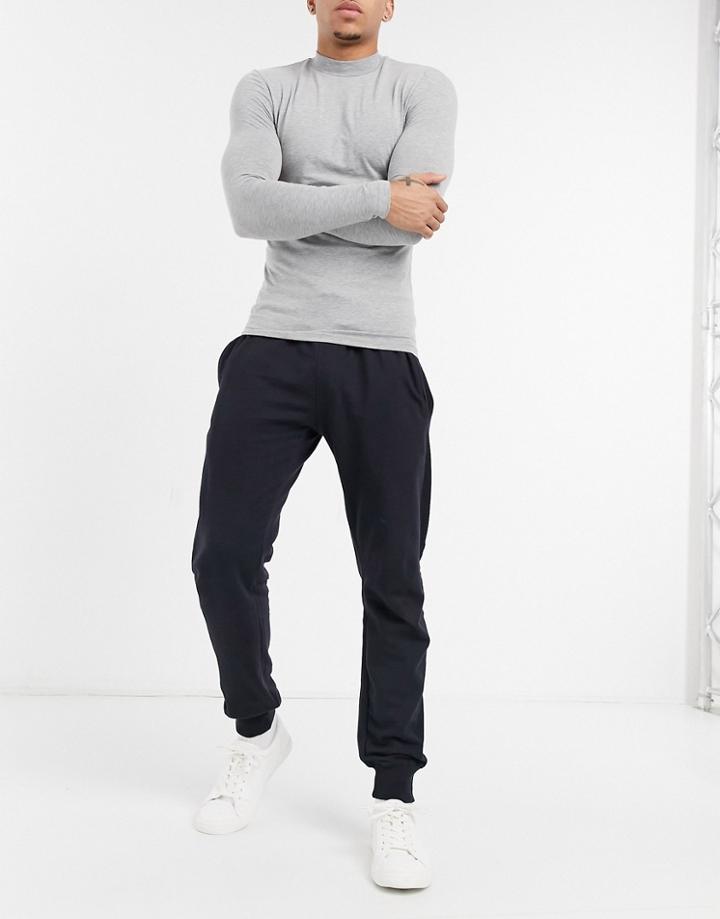 New Look Reverse Loopback Sweatpants In Navy
