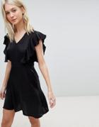 Vero Moda Ruffle Shoulder Skater Dress - Multi