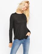 Asos Long Sleeve Swing Top - Charcoal Marl