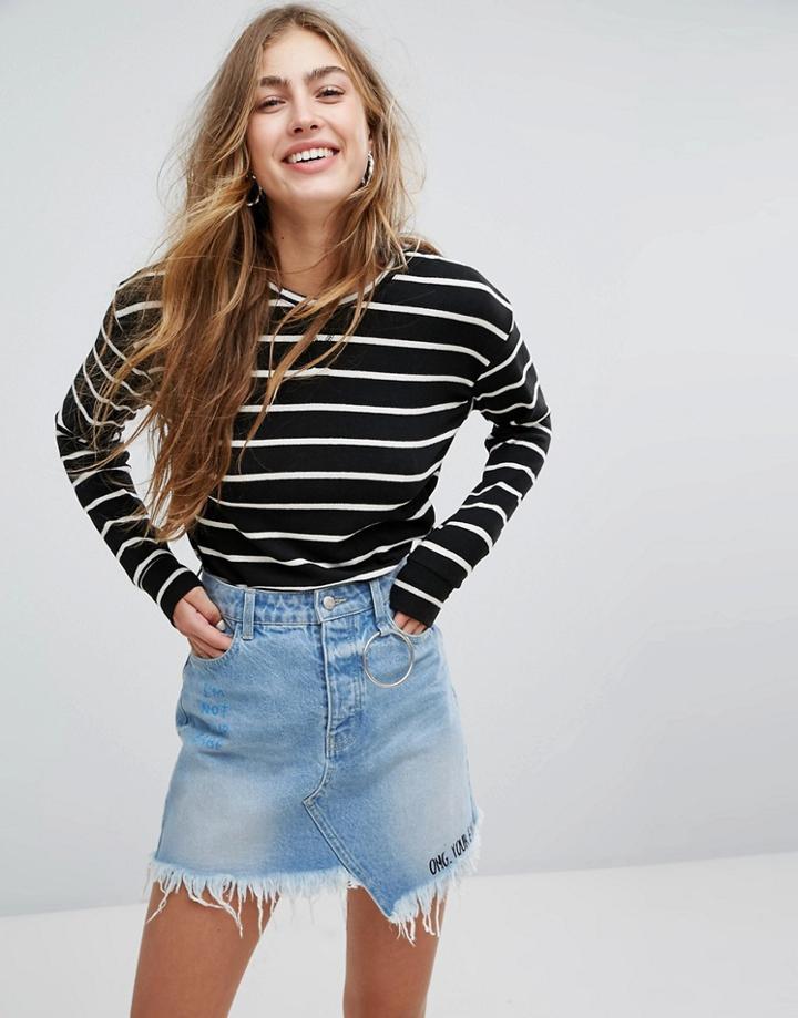 Bershka Stripe Monochrome Sweater - Multi