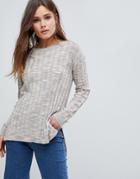 Bellfield Gunner Rainbow Ribbed Knit Sweater-multi