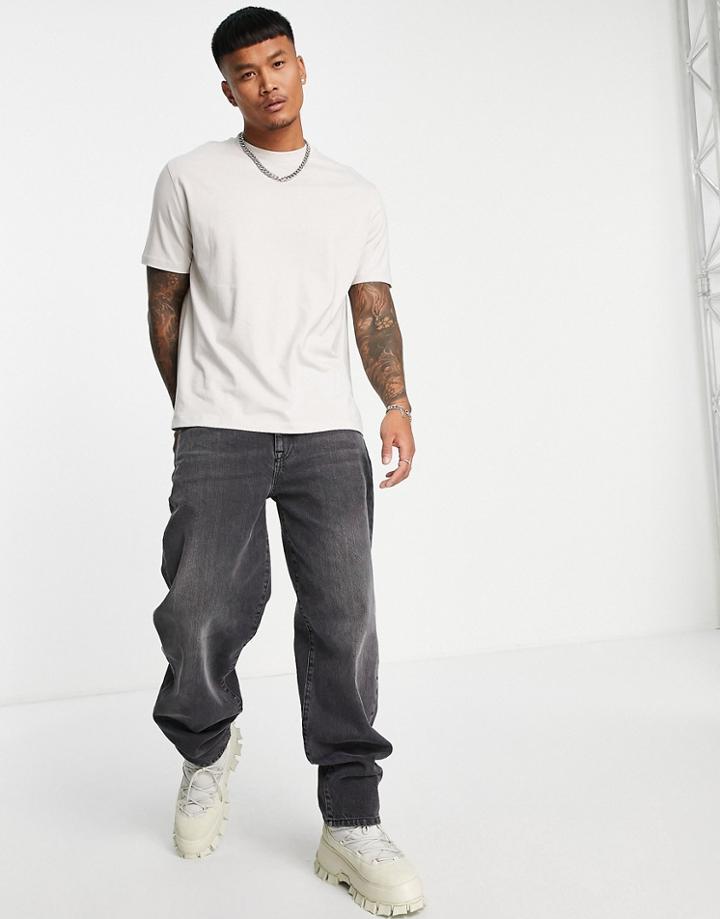 Asos Design Relaxed Fit T-shirt In Off White