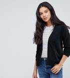 Asos Tall Cardigan In Fine Knit With One Button - Black