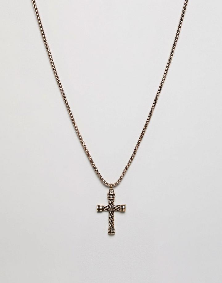 Aldo Cross Necklace In Gold - Gold