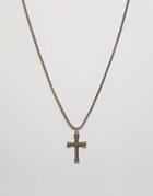 Aldo Cross Necklace In Gold - Gold