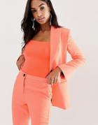 Asos Design Fluro Pink Suit Blazer - Pink