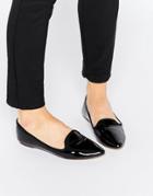 London Rebel Point Flat Shoes - Black