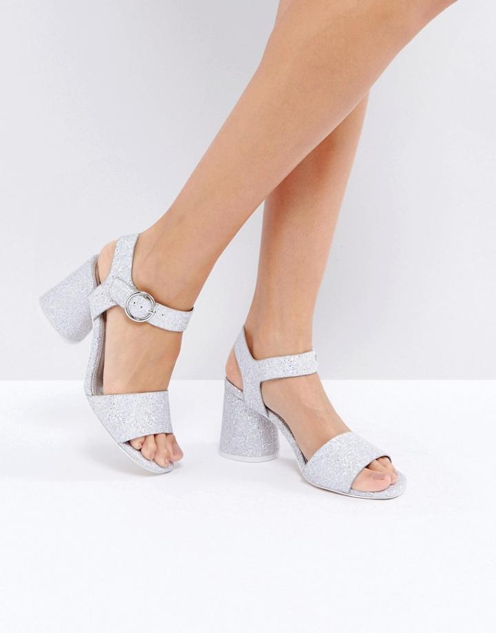Asos Hologram Mid Heels - Silver