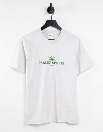 Parlez Signus Embroidered T-shirt In Gray