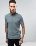 Asos Polo Shirt In Blue Marl - Blue