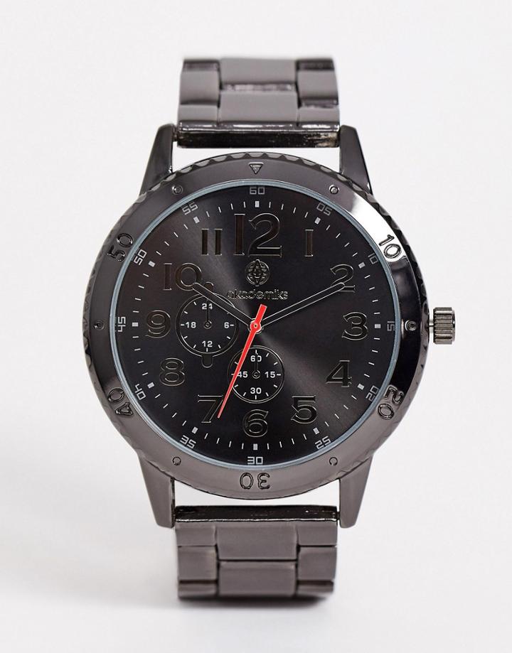 Akademiks Mens Bracelet Watch With Black Dial