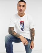Tommy Jeans Vertical Front Logo Box T-shirt In White