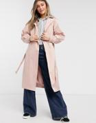 Threadbare Louisa Mac Coat In Dusty Pink