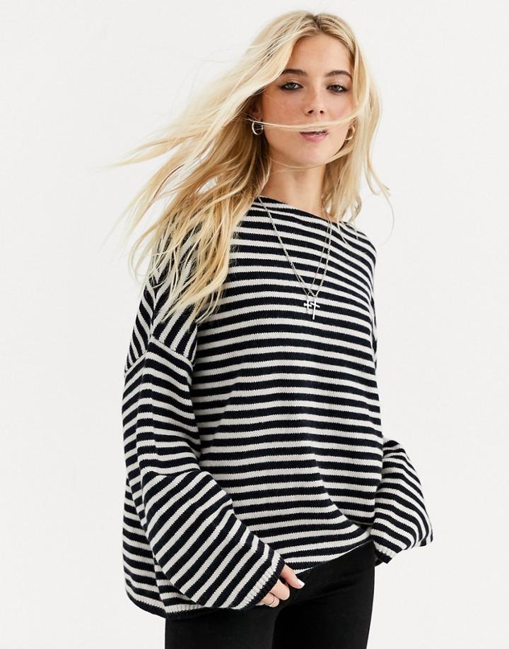 Allsaints Marcel Crew Neck Stripe Sweater