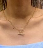 Reclaimed Vintage Inspired Premium 14k Chain Necklace With T Bar-gold