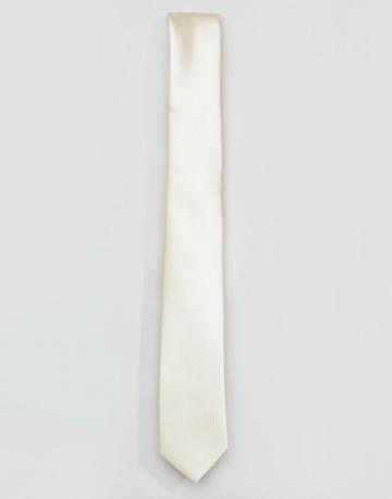 Gianni Feraud Cream Plain Tie - Cream