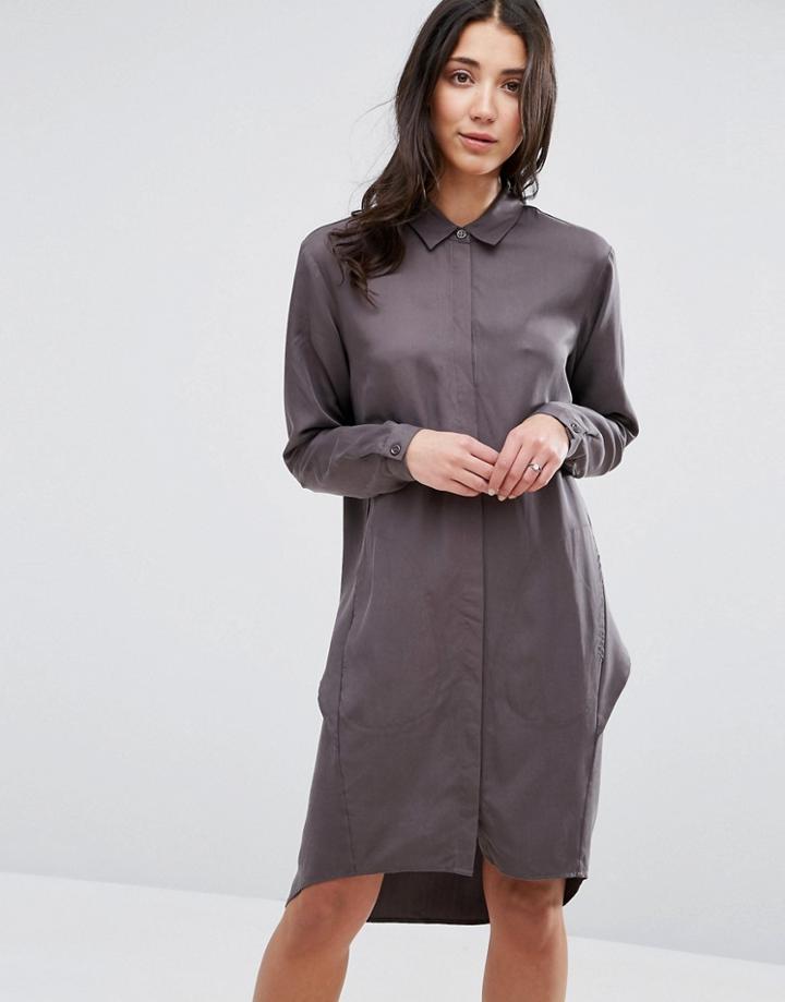 Selected Charis Shirt Dress - Black