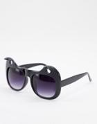 Jeepers Peepers Cat Frame Sunglasses-black
