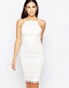Michelle Keegan Loves Lipsy Midi Cami Dress - White