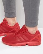Adidas Originals Zx Flux Sneakers In Red S32278 - Red
