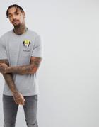 Asos Minnie Mouse Longline T-shirt With Pocket - Gray