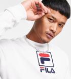Fila Large Box Logo Sweatshirt In White Exclusive To Asos
