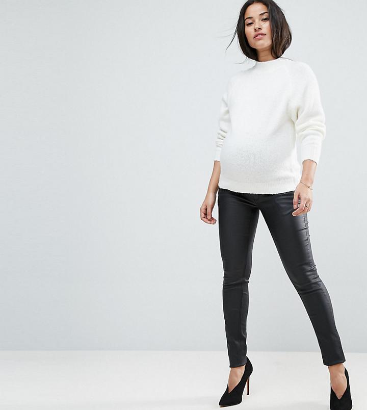 Supermom Maternity Leather Look Pants With Bump Band - Black