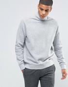Weekday Brink Sweater Turtleneck Sweatshirt - Gray