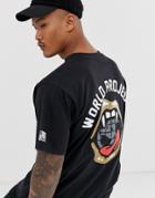 World Projects Mouth Back Print T-shirt In Oversized Fit - Black