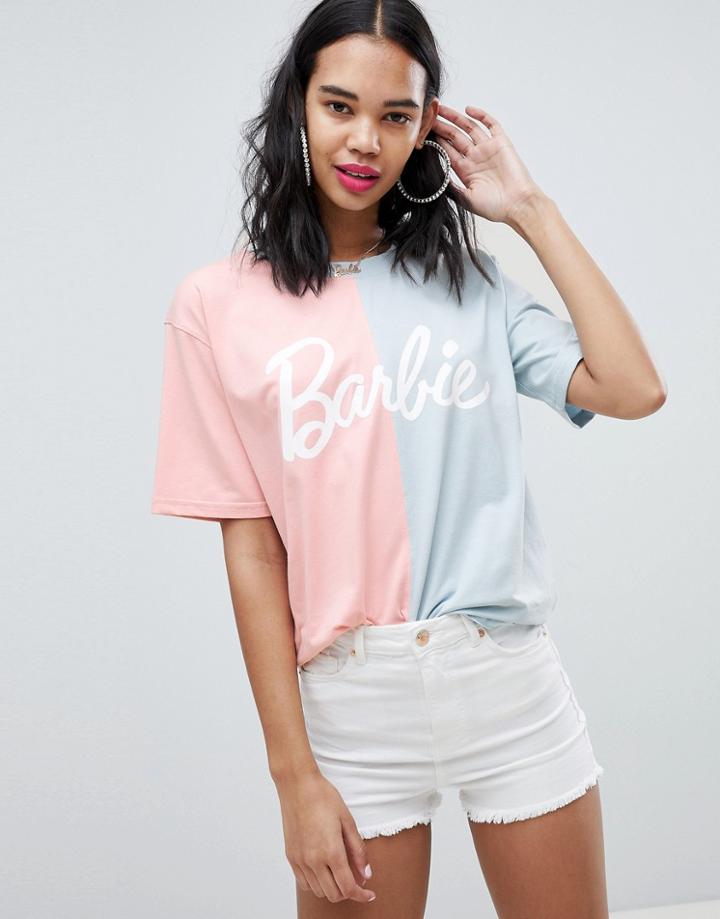 Missguided Barbie Two Tone T-shirt - Multi