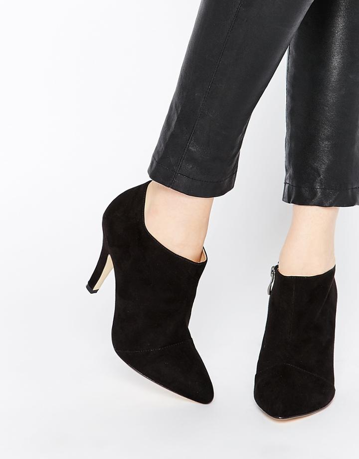 London Rebel Point Heeled Shoe Boots - Black Mf