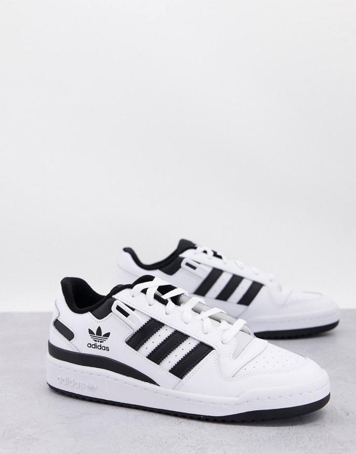 Adidas Originals Forum Low Sneakers In White And Black