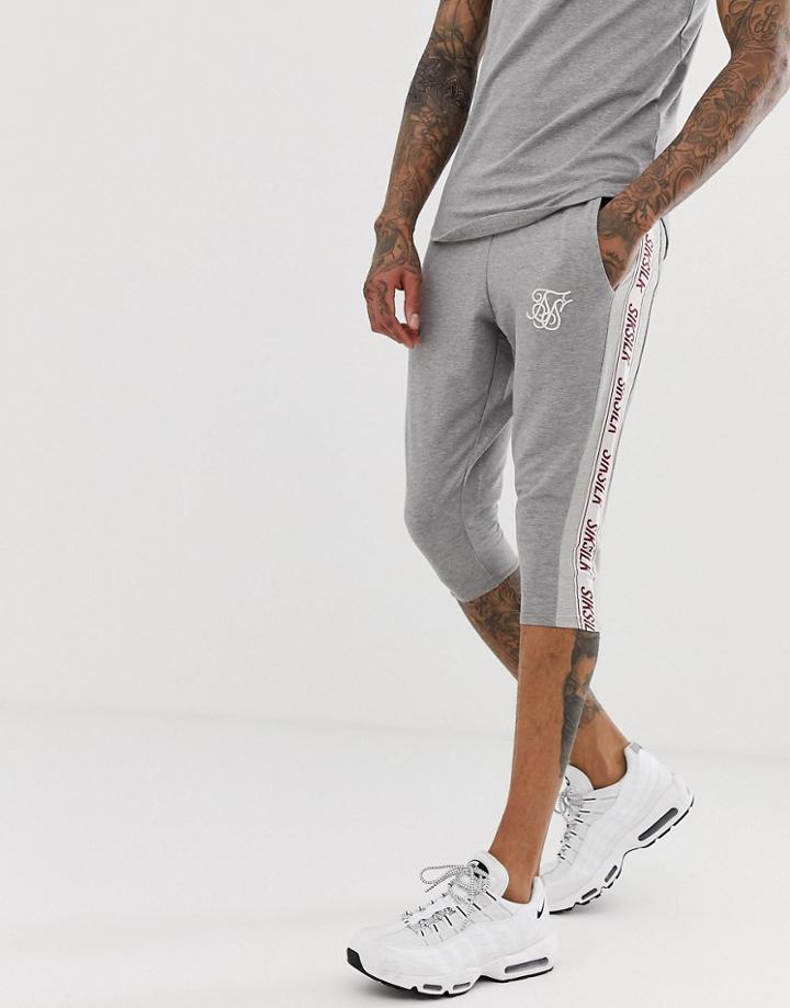 Siksilk Two-piece Shorts In Gray With Side Stripe - Gray