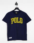 Polo Ralph Lauren Large Front Logo T-shirt In Cruise Navy
