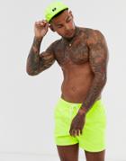 Asos Design Two-piece Swim Short In Neon Yellow Short Length - Green