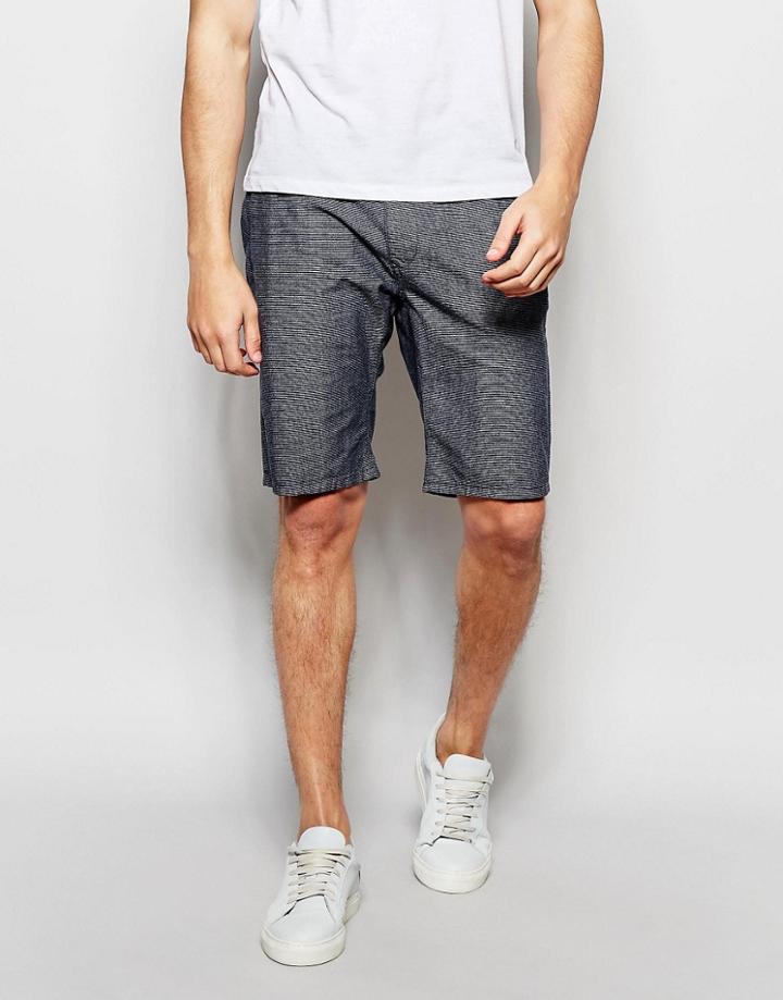 Selected Homme Check Chino Shorts - Total Eclipse